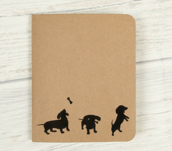 Dachshund Notebook Paper Notebook Sausage Dog Gifts by NaturesPals