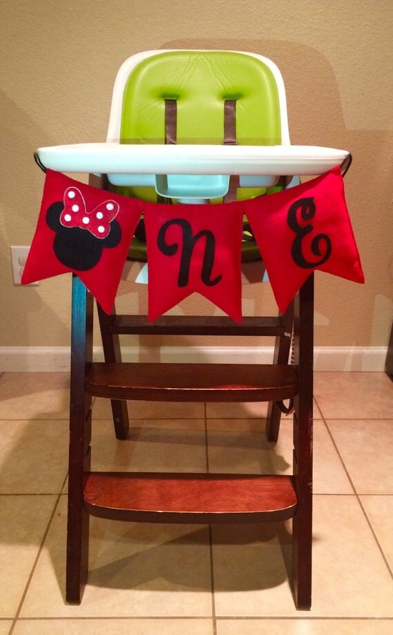 Minnie Mouse One High Chair Banner