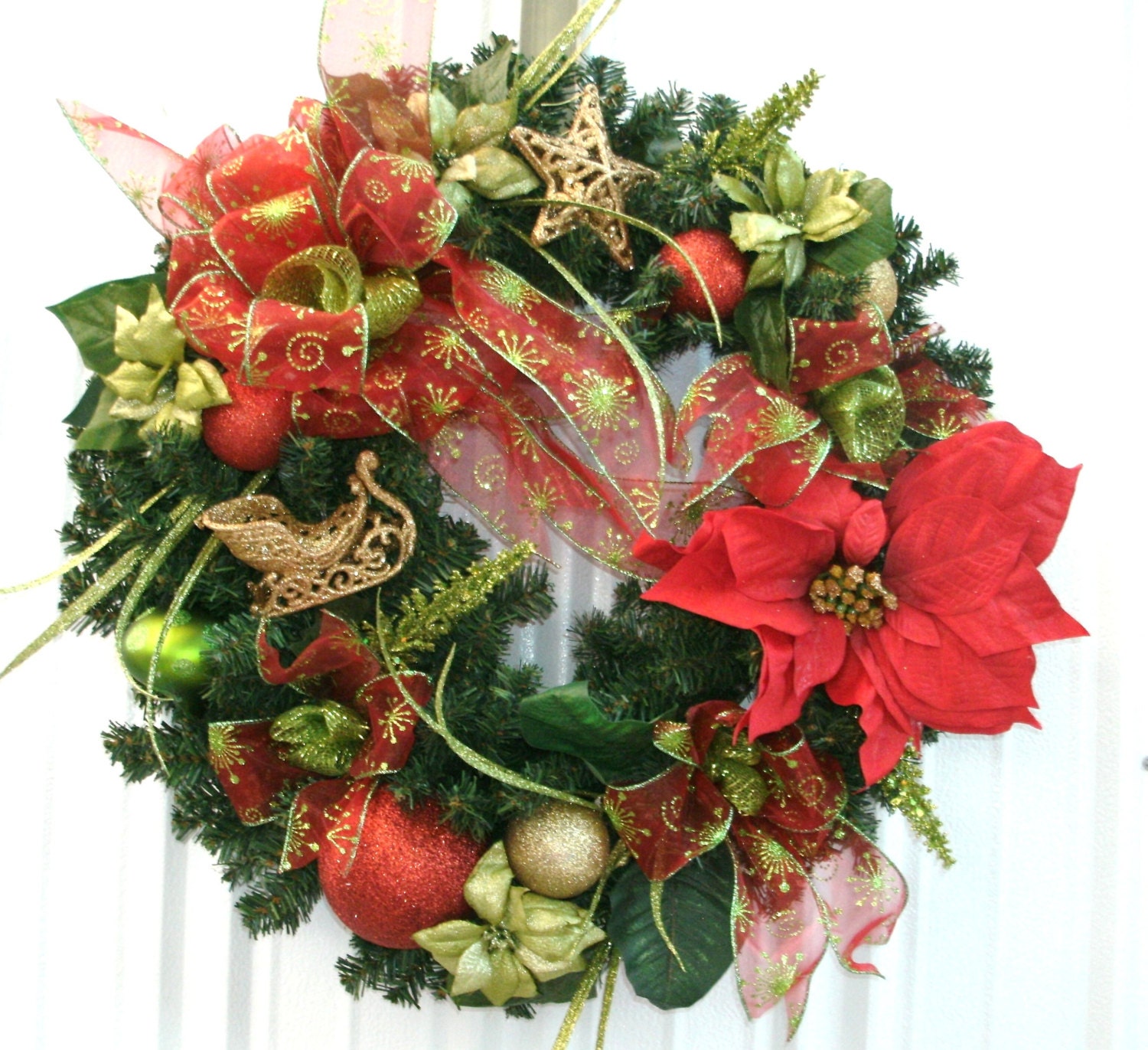 holiday christmas wreath 24 traditional red by holiday christmas wreath 24 traditional red by