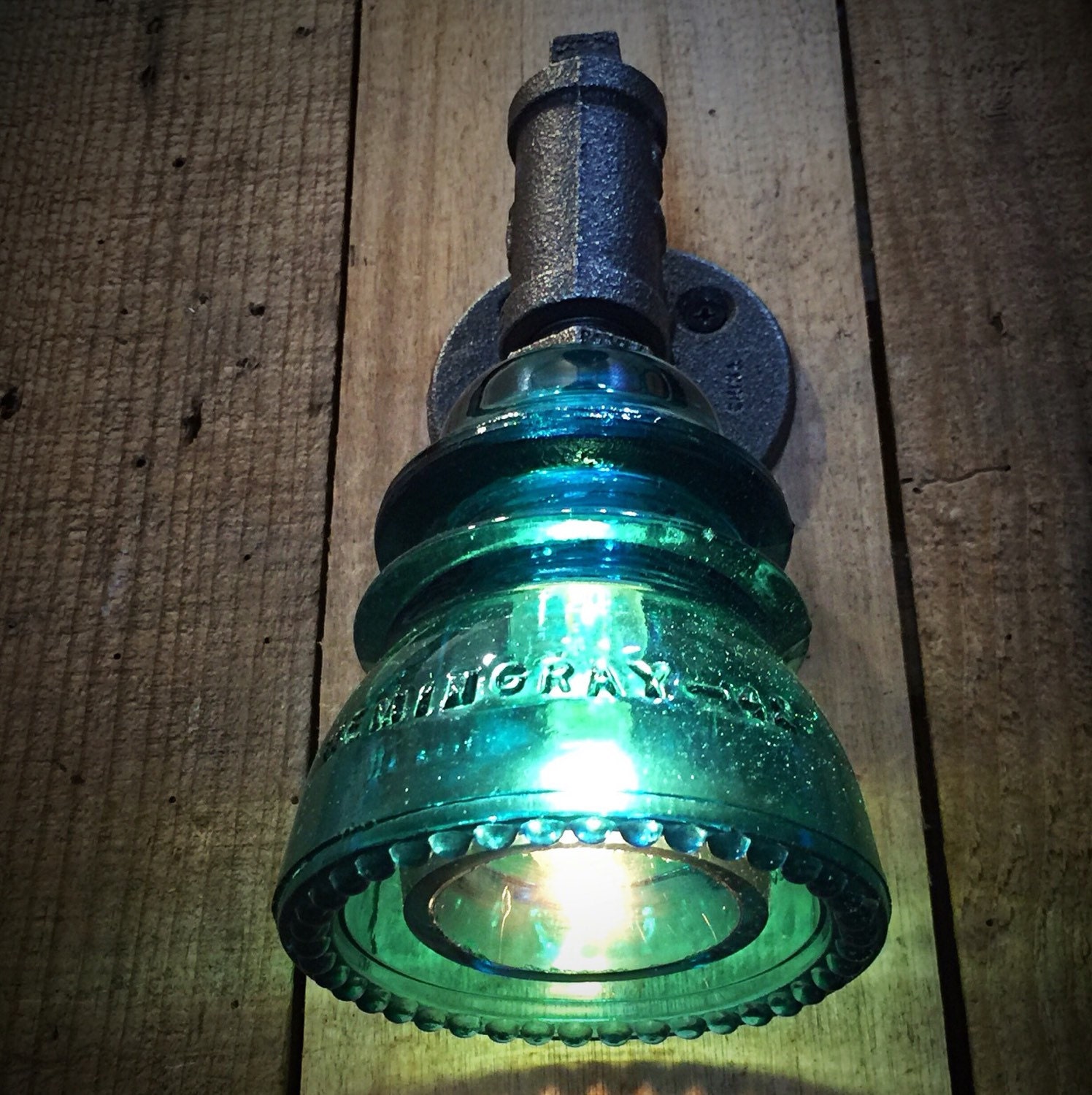 Pipe Light Glass Insulator Pipe Sconce Pipe Wall Light