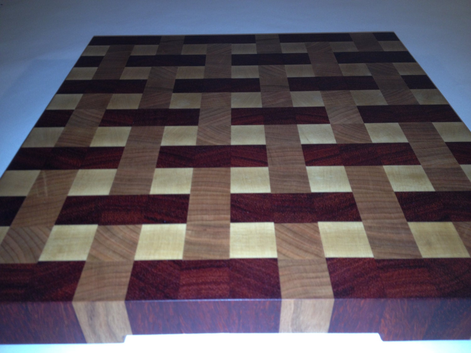basket weave professional end grain cutting board