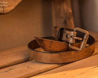 Leather Belt | Handmade Leather Belt | Coffee Brown Leather Belt | Made in the USA