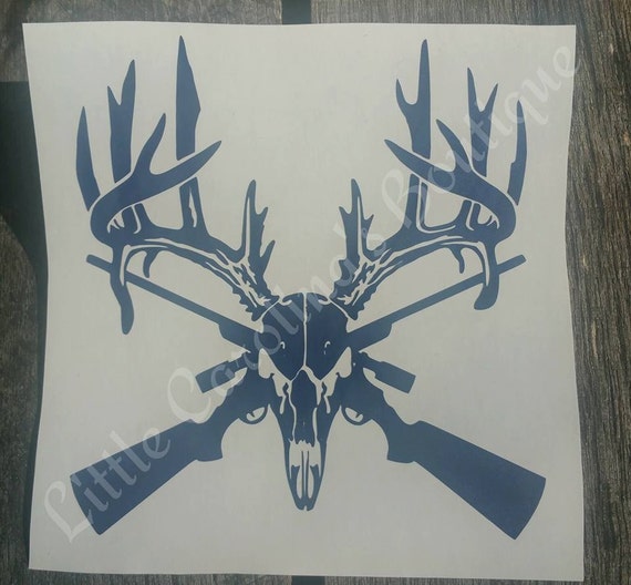 Deer Skull Decal with Guns