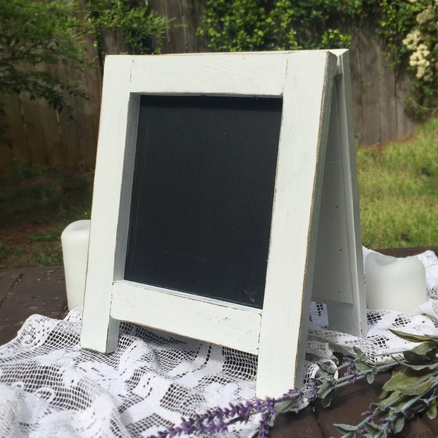 white chalkboard easel chalkboard sign chalkboard Aframe