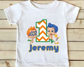Bubble Guppies Birthday Shirt- Bubble Guppies Shirt - Birthday Shirt - Boys Birthday Shirt - Personalized Shirt - Custom Shirt-
