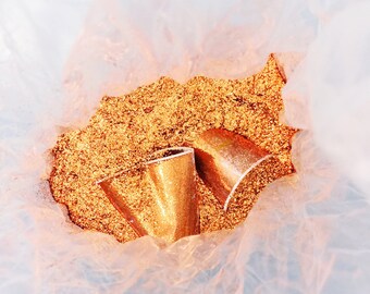 COPPER Solvent Resistant Fine Holographic Glitter 0.015 Hex for Crafts & Nail Polish/Art // FREE SHIPPING