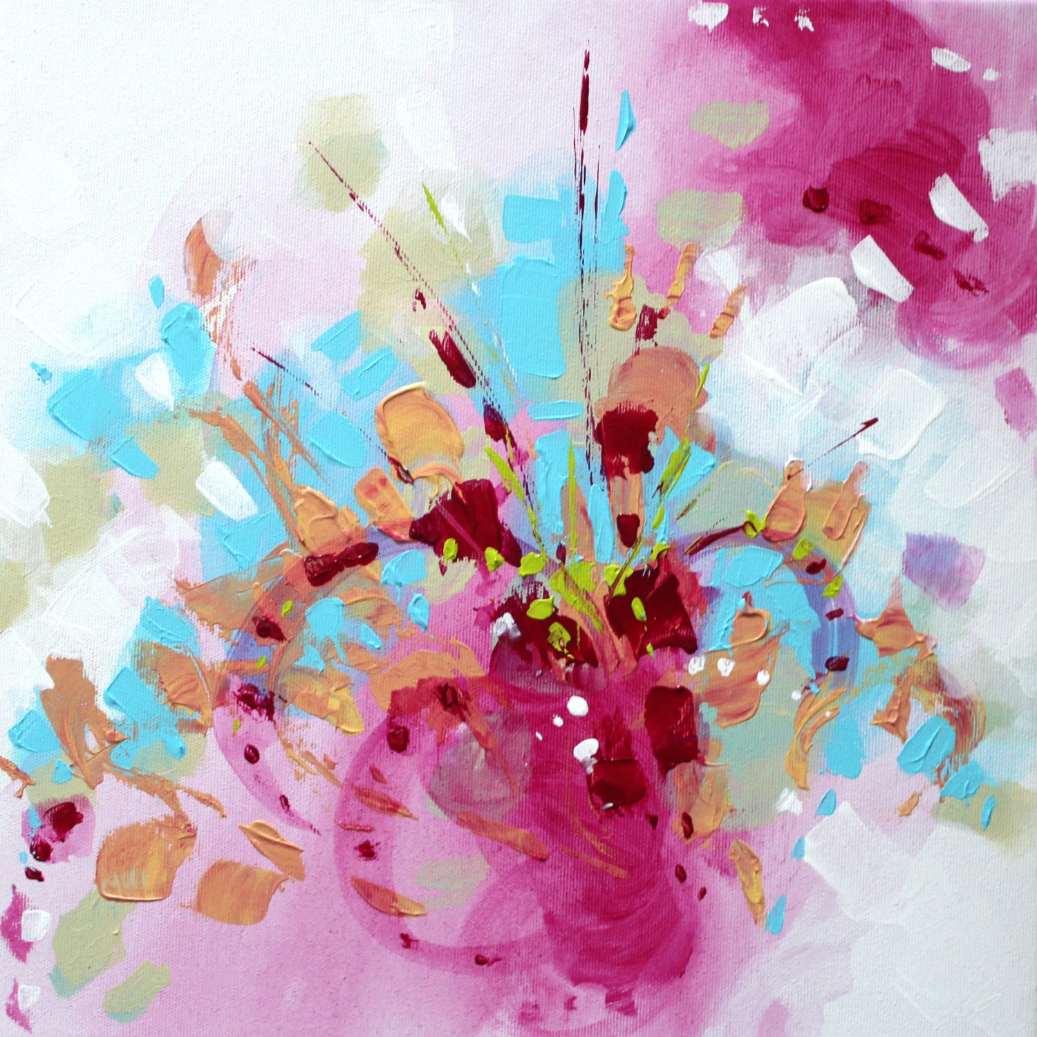 Pink Abstract painting Contemporary Wall Art Abstract by Svetlansa