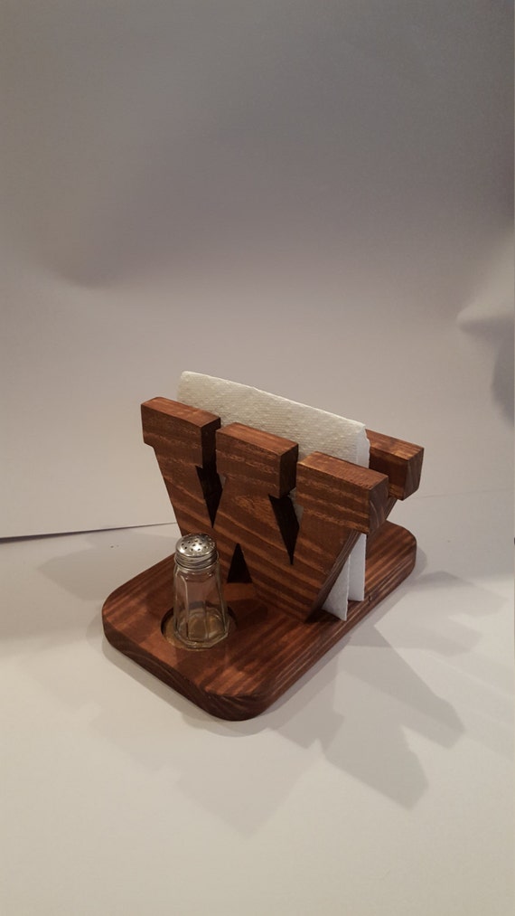 Personalized Wooden Salt and Pepper Shaker Holder