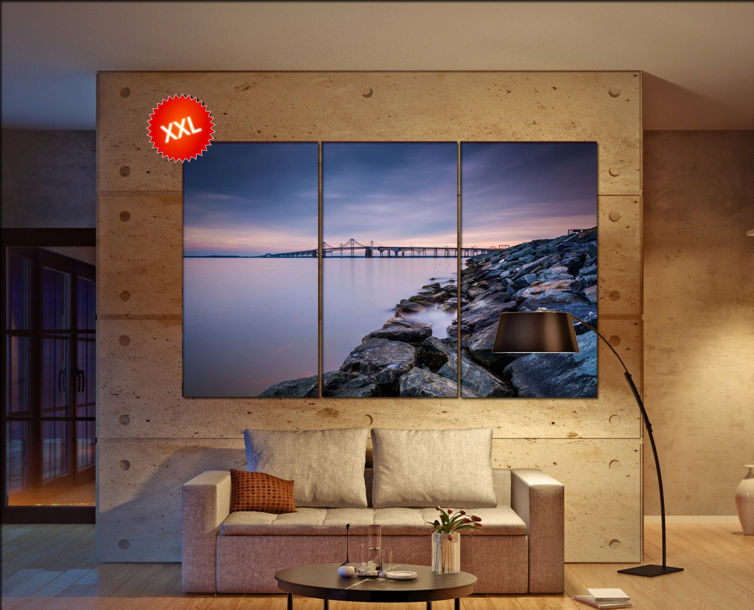 Chesapeake Bay Bridge canvas wall art skyline Chesapeake Bay Bridge