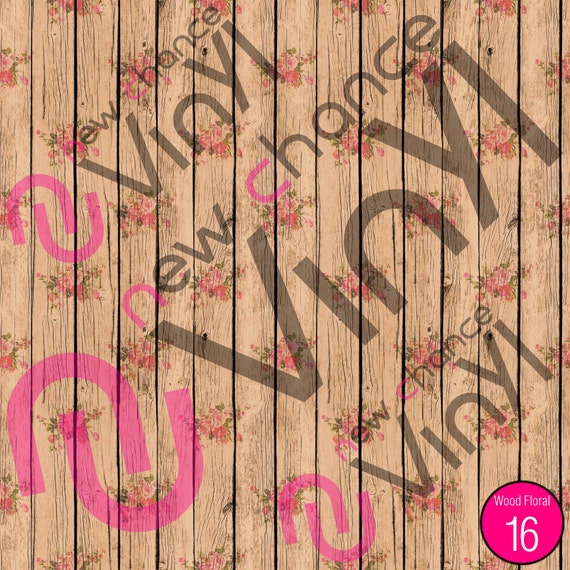 wood floral 12 x 12 permanent vinyl htv glitter by