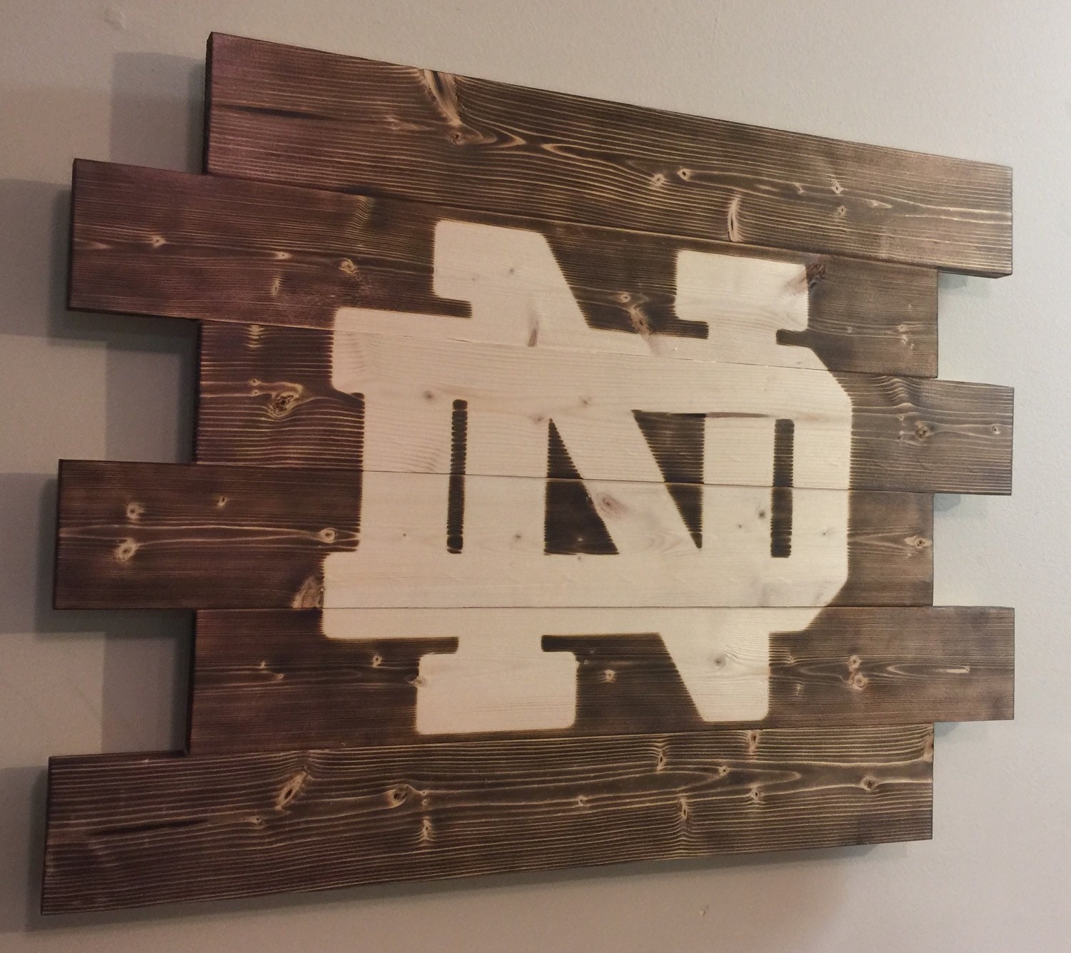 Notre Dame wood sign