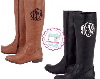 Monogrammed Boots