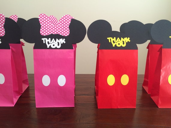 Mickey & Minnie Party Favor Bags by TwoBoysParties on Etsy