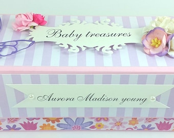Baby keepsake box Baby treasures Baby shower gift Baby gift Pregnancy gift Newborn gift