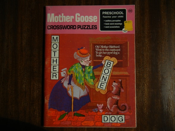 Mother Goose Crossword Puzzles 1974 New