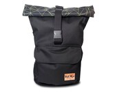 Roll Top EVERYDAY BACKPACK (Yellow Lined, One Strap)