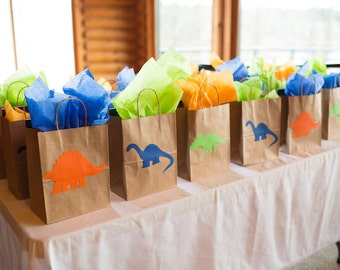 Dinosaur Party Favor Bags, Dinosaur Party, Good Dinosaur Favor bags, Jurassic Park Party, dinosaur goodie bag, good dinosaur favor bags