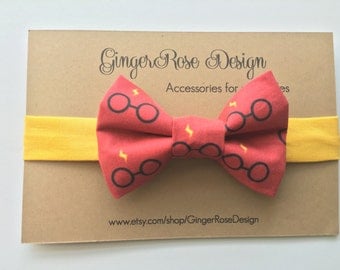 Harry Potter Bow Tie; Gryffindor Bow Tie; Scarlet and Gold Bow Tie; Glassses and Scar Bow Tie; Wizard Bow Tie; Boy's Bow Tie