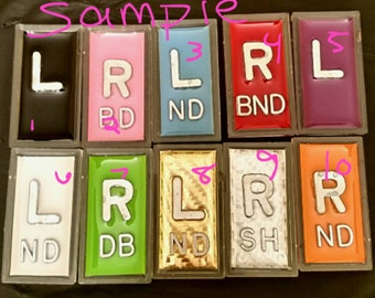 Custom Xray Markers Carbon Fiber Colors Double Side Color with initials lead letters