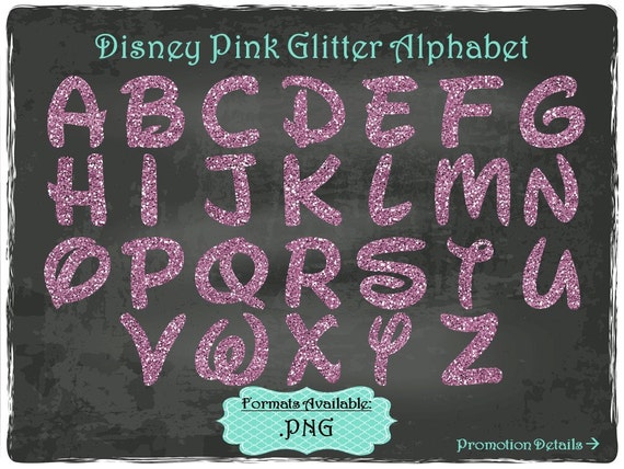 disney pink glitter alphabet png alphabet by thesvgfontstore