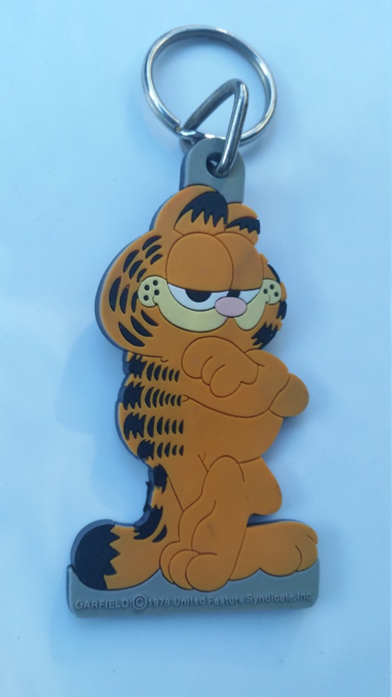 1978 Garfield Key Chain / Cat / Cats / Orange Cat / Tabby Cat