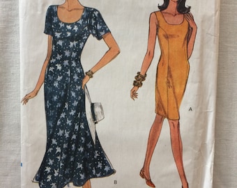 Vintage 1991 UNCUT New Vogue 8019 Misses Size 8, 10, and 12 Dress Pattern