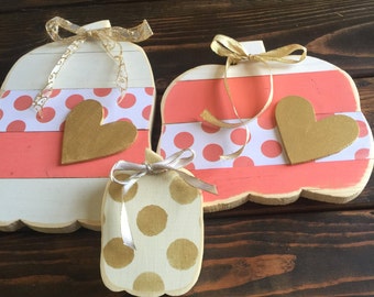 Set of 3 pumpkins