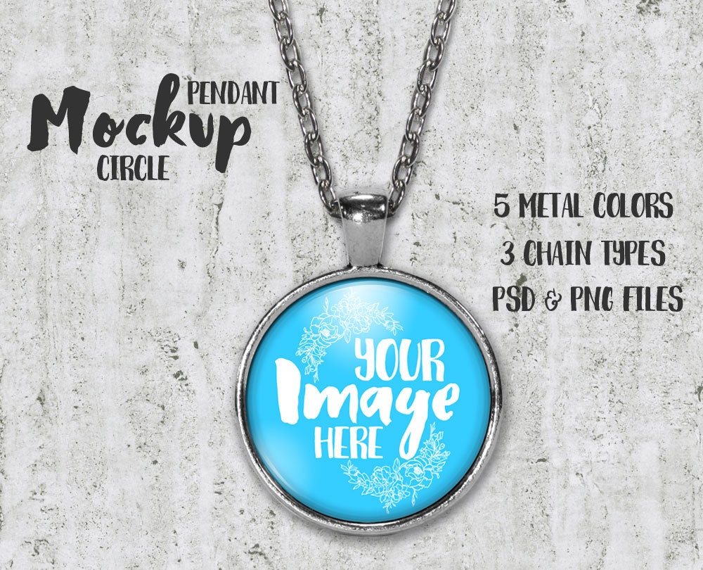 Download Round Pendant Mockup Template Circle by styledproductmockups