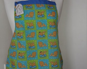 Childrens Handmade Apron with Fish detail
