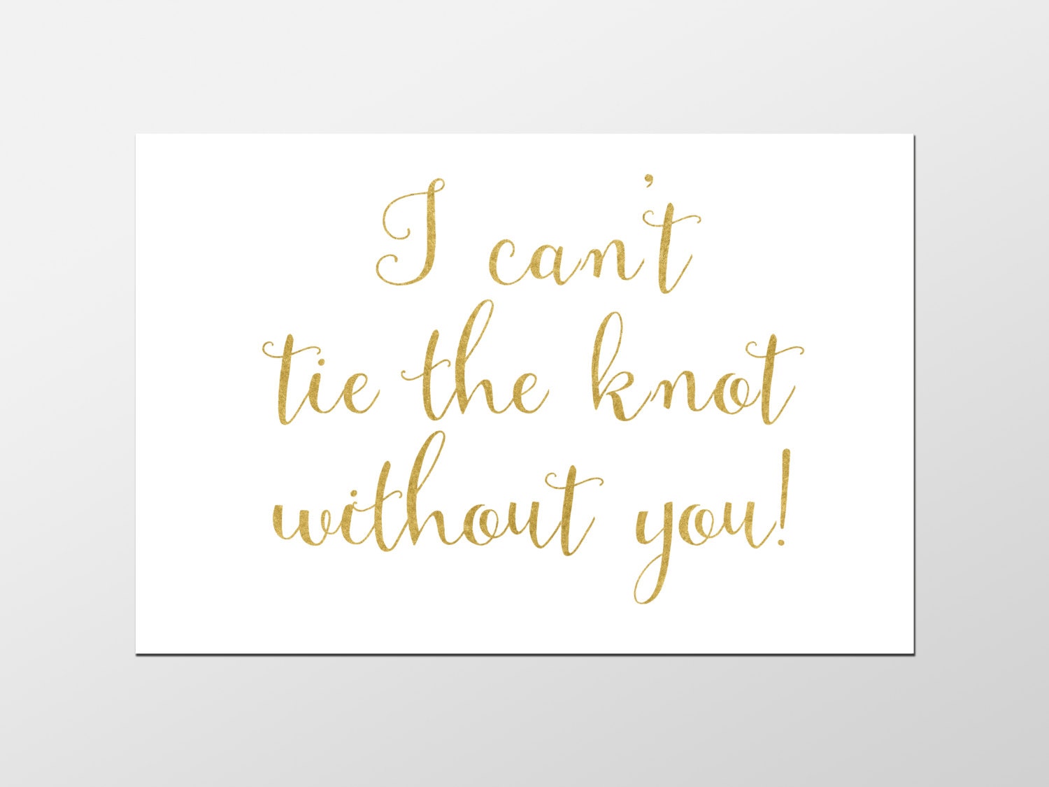 Bridesmaid Cards I Can't Tie The Knot Without You