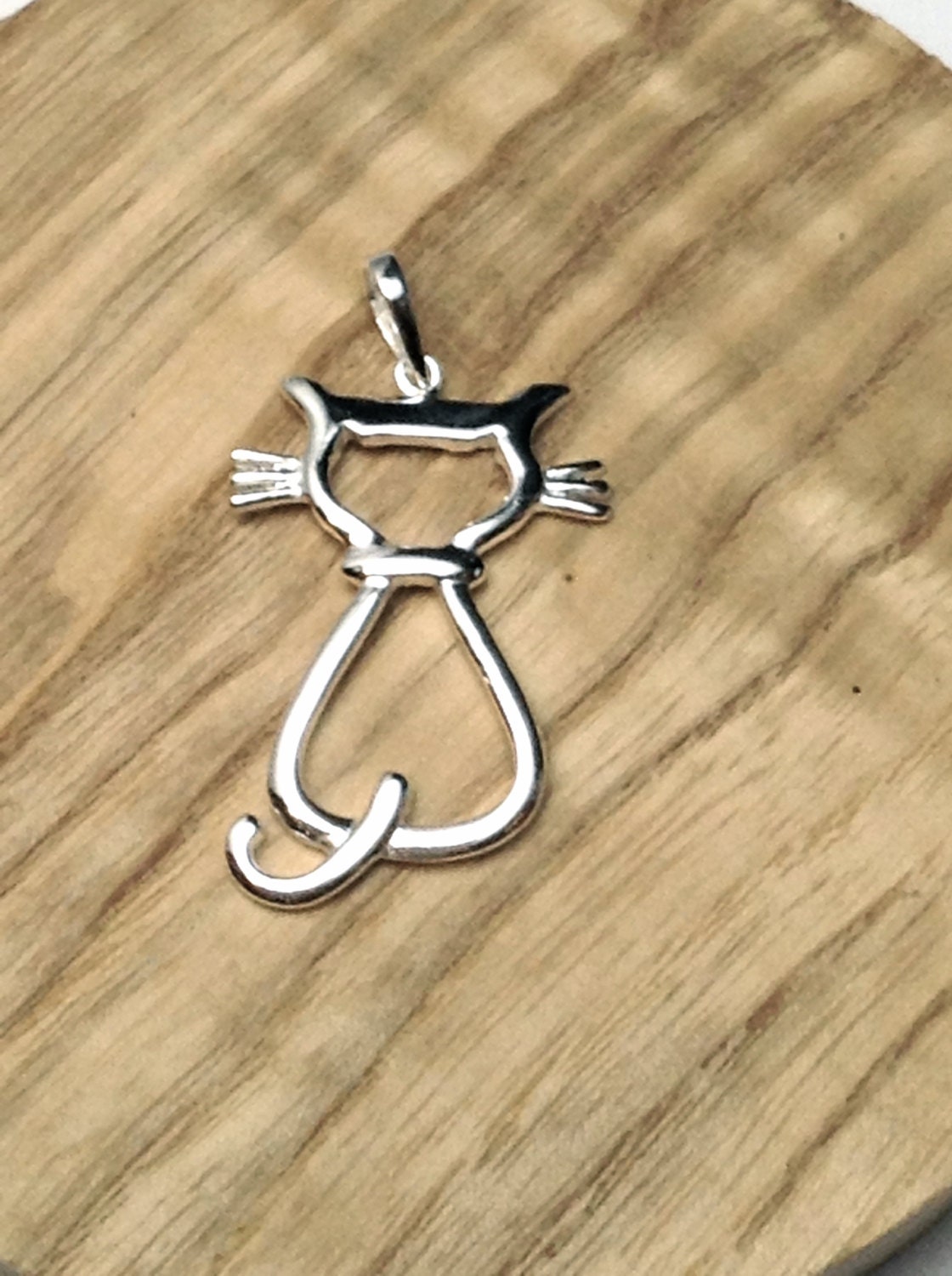 Sterling Silver Cat Charm/Pendant