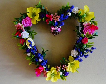 Spring Wreath, Summer Wreath, Heart Wreath,