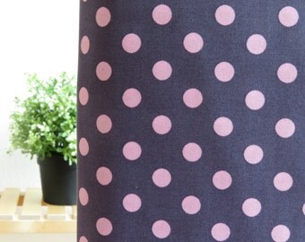 1/2 yard Lecien Color Basic - Dark Purple with Big Pink Dots - 4524-SPU