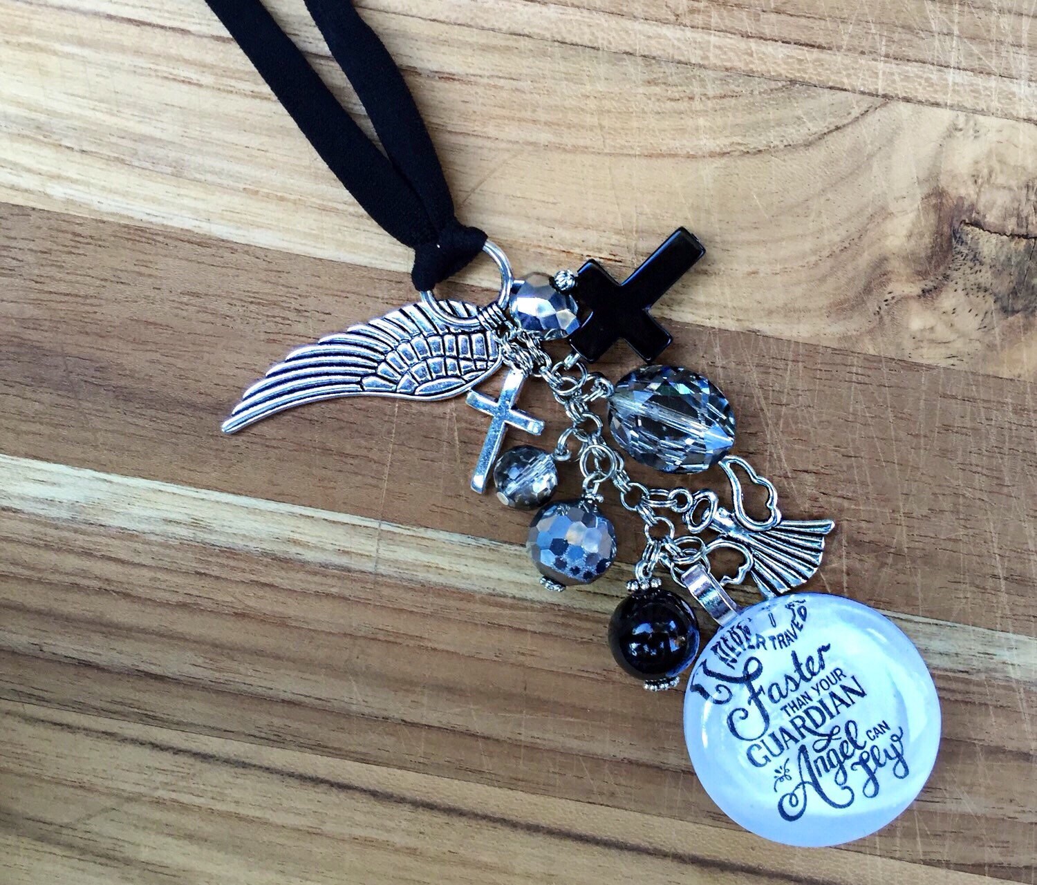 Angel Rear View Mirror Charm Car Accessory for Women Cute Car