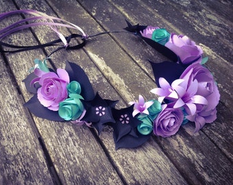 Pastel Goth Floral Crown