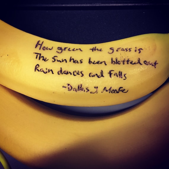 Banana Haiku Poem 4x4