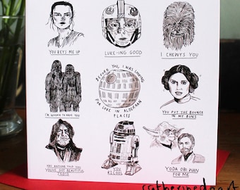 Star Wars Pun Chat Up Line Greetings Card anniversary