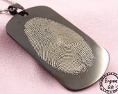 Personalized Finger Print Engaving Army Wift Gift Necklace Keyring, deployment, gift for her, gift for him, gift for father and monther