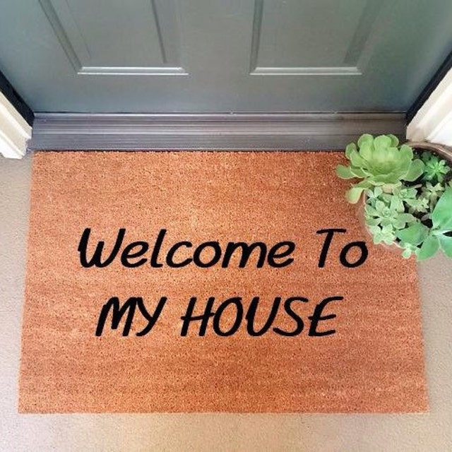 Handmade custom personalized door mats and by InspireLifeToday