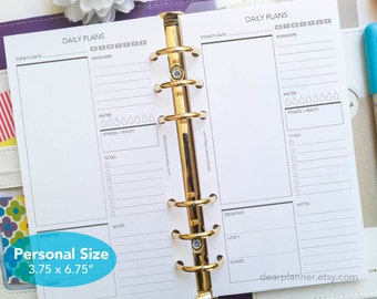 PRINTED day on one page - Daily planner insert - Printed do1p planner insert - Personal size insert - Printed personal inserts - P06
