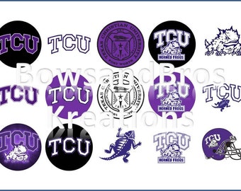 Texas Christian University (TCU) Bottle Cap Images