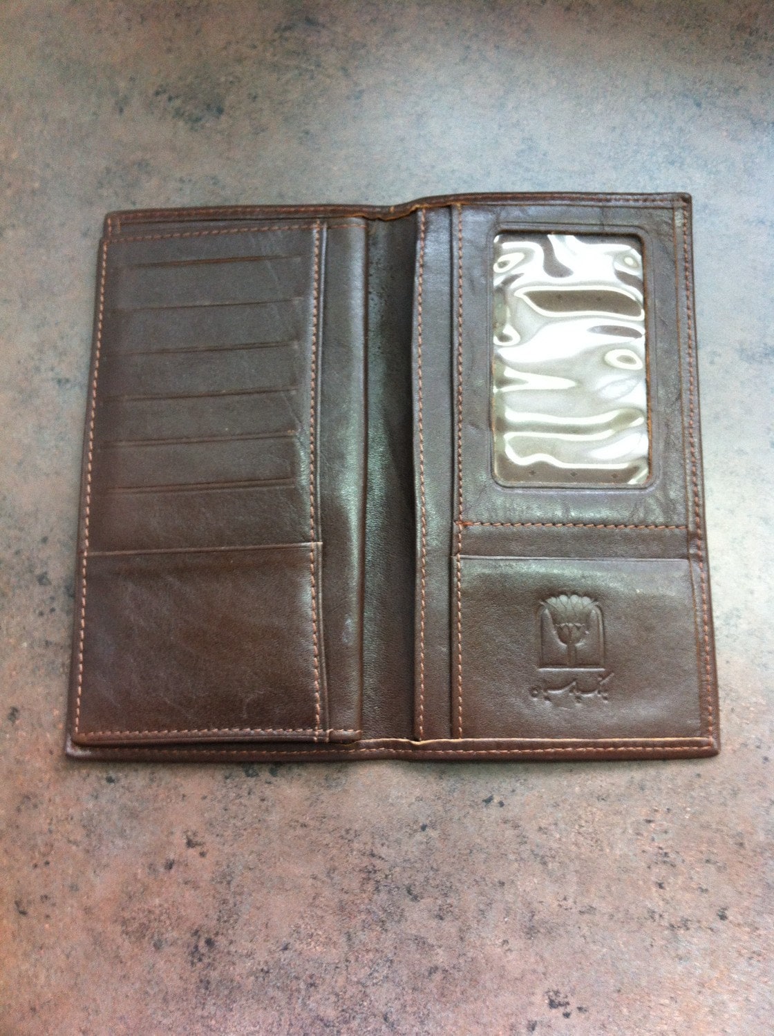 Vintage Mens Wallet Brown Leather Suit Pocket Wallet