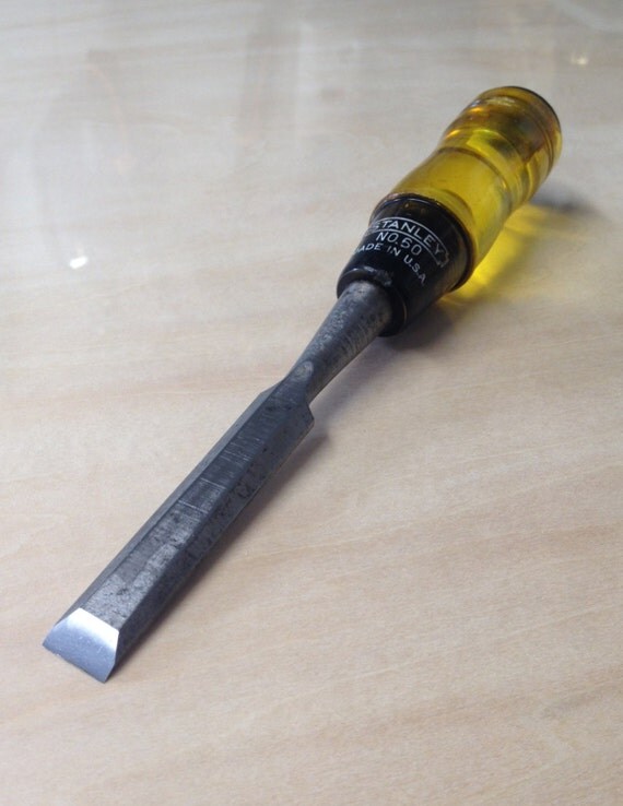 Vintage Stanley No. 60 Made in U.S.A. 1/2 wide chisel