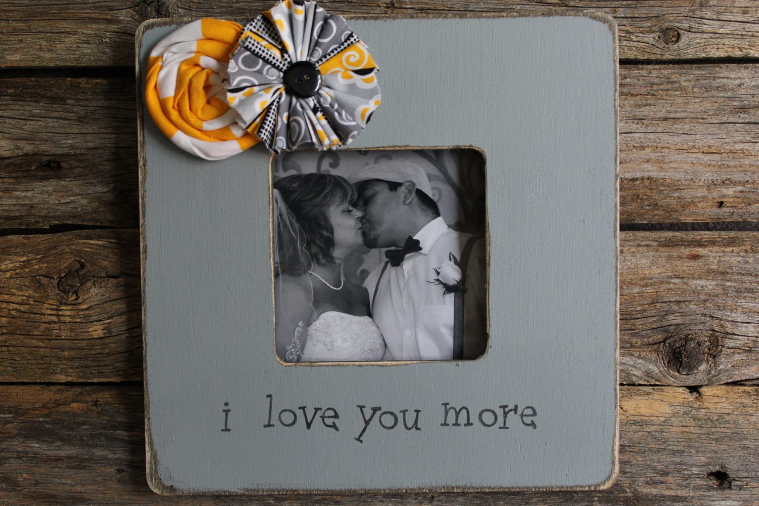 I Love You More Picture Frame Grey Photo Frame by MyRusticPlace