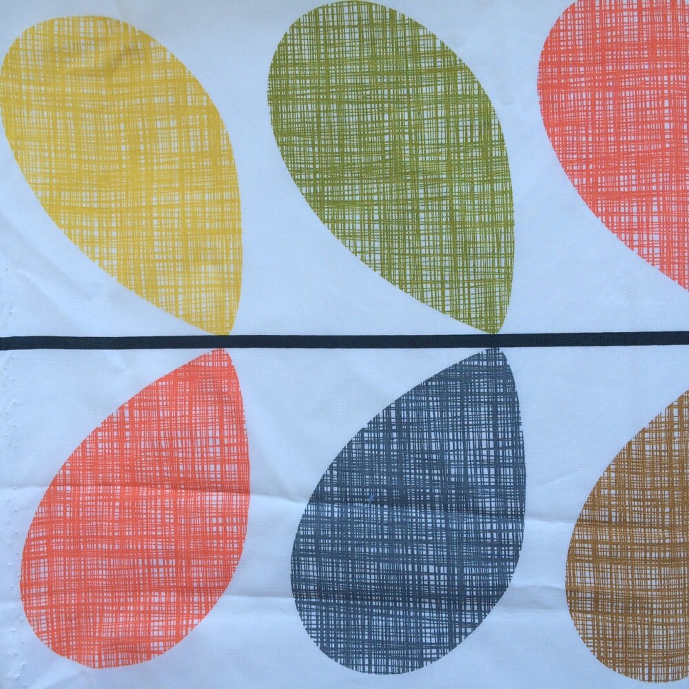Orla Kiely fabric leaves print multi color SHIPPING
