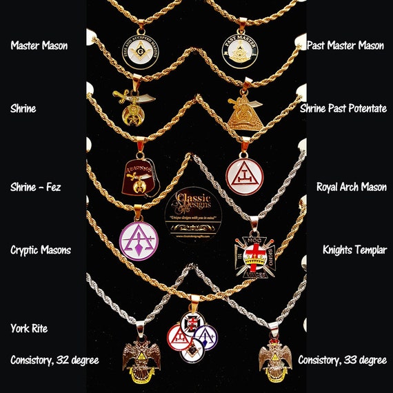 Freemason Masonic Pendant Jewelry Shriner AEAONMS Fez