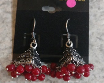 Red Tassel Earrings