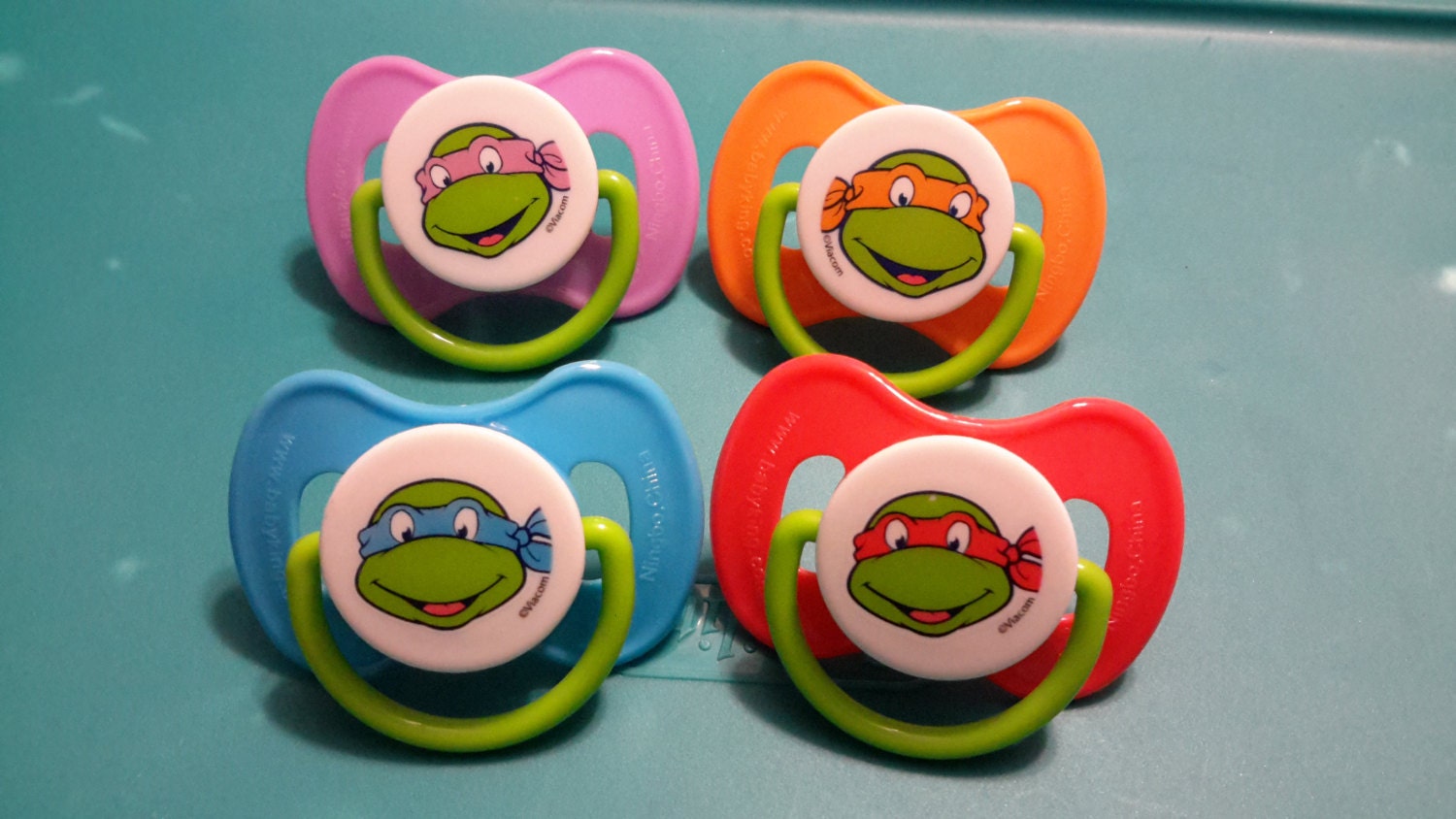 Ninja turtles modified pacifier for reborn baby dolls