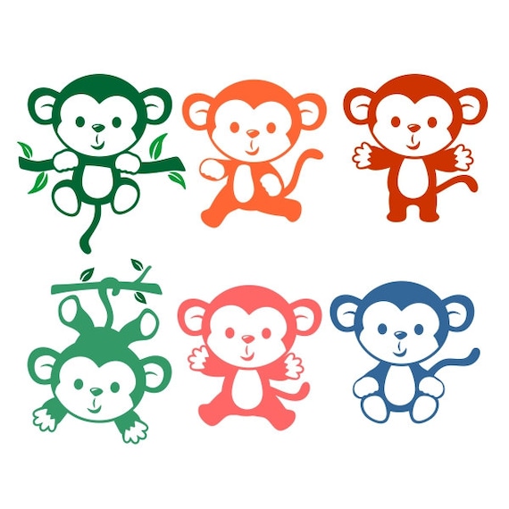 Download Little Monkey Cuttable Design SVG DXF EPS use with