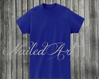 Blank Blue T-Shirt Mockup Front and Back , Graphic Artwork Mockup,Business Tool Mockup